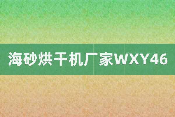 海砂烘干機(jī)廠家WXY46