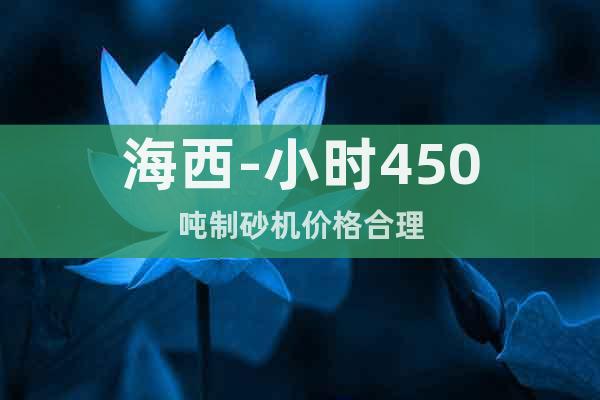 海西-小時(shí)450噸制砂機(jī)價(jià)格合理