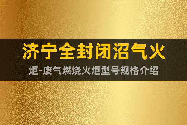 濟寧全封閉沼氣火炬-廢氣燃燒火炬型號規(guī)格介紹