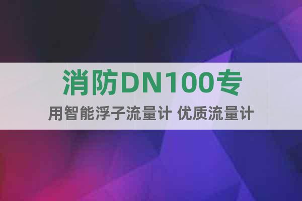 消防DN100專用智能浮子流量計(jì) 優(yōu)質(zhì)流量計(jì)