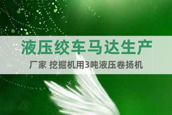 液壓絞車馬達(dá)生產(chǎn)廠家 挖掘機(jī)用3噸液壓卷揚(yáng)機(jī)