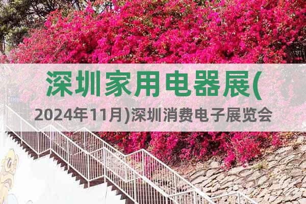 深圳家用電器展(2024年11月)深圳消費電子展覽會