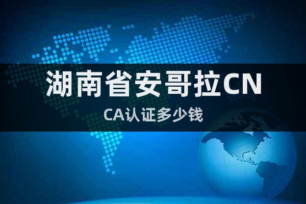 湖南省安哥拉CNCA认证多少钱