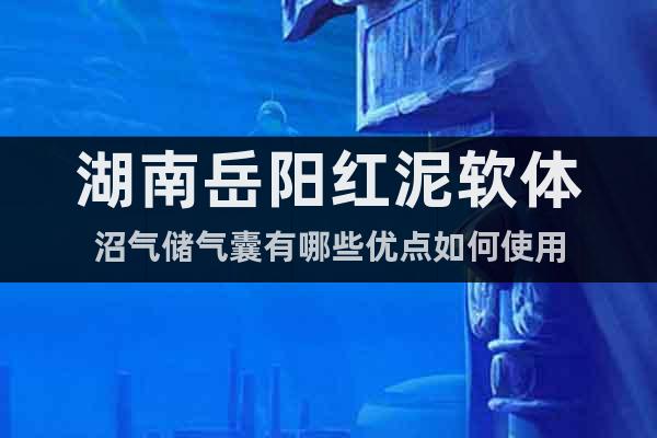 湖南岳陽紅泥軟體沼氣儲氣囊有哪些優(yōu)點如何使用