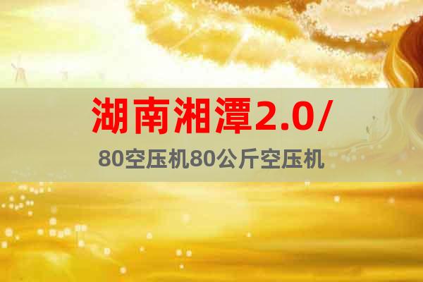 湖南湘潭2.0/80空壓機80公斤空壓機