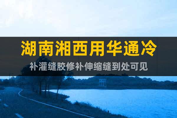 湖南湘西用華通冷補灌縫膠修補伸縮縫到處可見