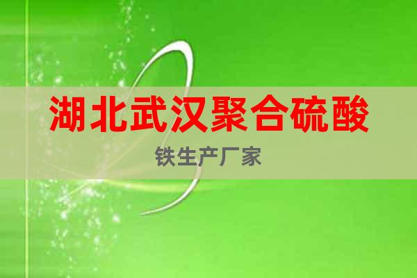 湖北武漢聚合硫酸鐵生產(chǎn)廠家