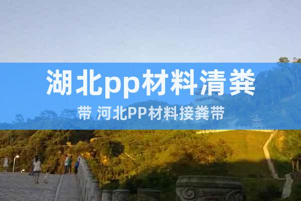 湖北pp材料清糞帶 河北PP材料接糞帶