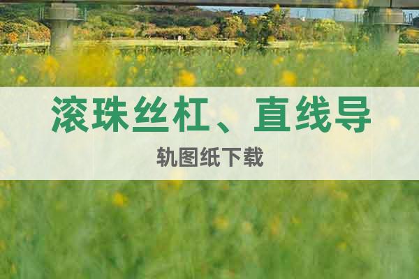 滾珠絲杠、直線導(dǎo)軌圖紙下載