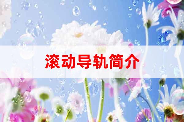 滾動(dòng)導(dǎo)軌簡(jiǎn)介