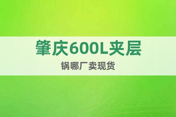 肇慶600L夾層鍋哪廠賣現(xiàn)貨