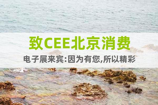 致CEE北京消费电子展来宾:因为有您,所以精彩