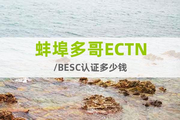 蚌埠多哥ECTN/BESC认证多少钱