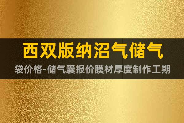 西雙版納沼氣儲(chǔ)氣袋價(jià)格-儲(chǔ)氣囊報(bào)價(jià)膜材厚度制作工期