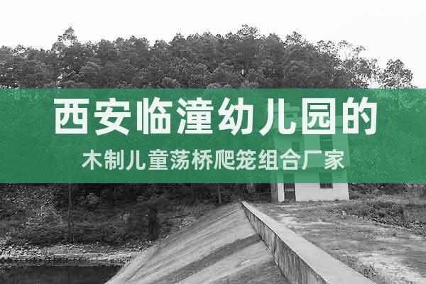 西安临潼幼儿园的木制儿童荡桥爬笼组合厂家