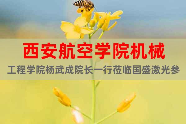 西安航空学院机械工程学院杨武成院长一行莅临国盛激光参观交流