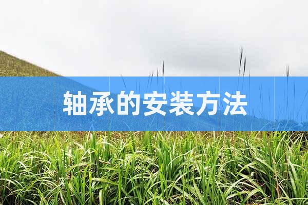 軸承的安裝方法