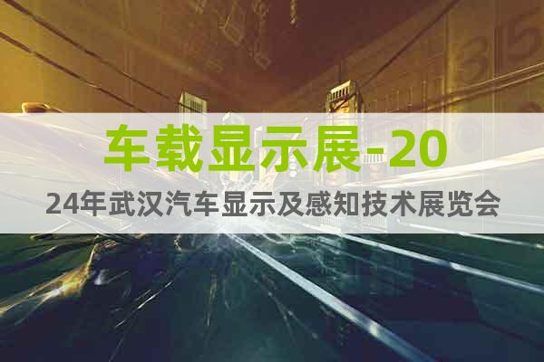 車載顯示展-2024年武漢汽車顯示及感知技術(shù)展覽會(huì)