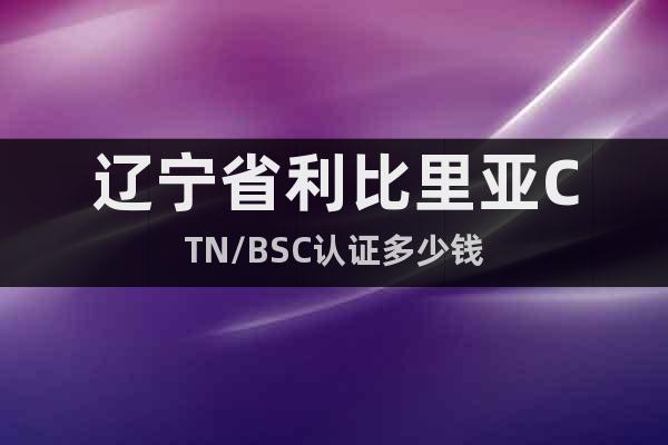 遼寧省利比里亞CTN/BSC認證多少錢