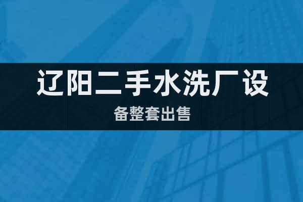 遼陽二手水洗廠設(shè)備整套出售
