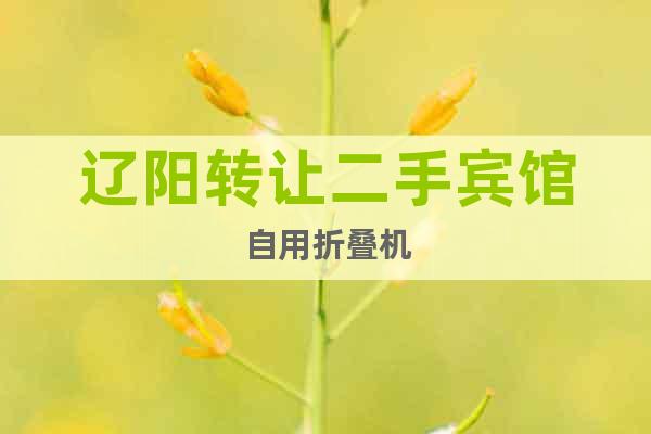 遼陽轉(zhuǎn)讓二手賓館自用折疊機(jī)