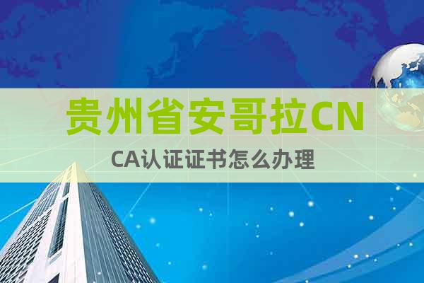 贵州省安哥拉CNCA认证证书怎么办理