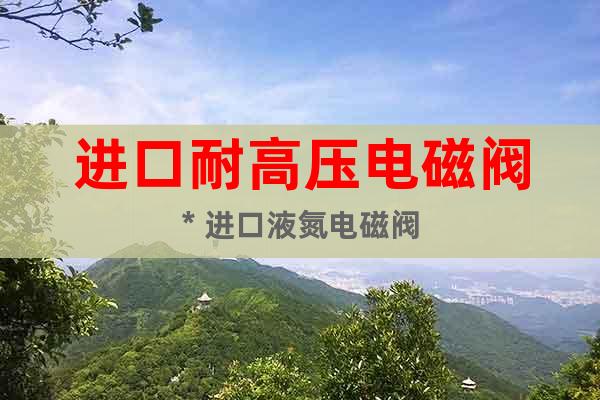 進(jìn)口耐高壓電磁閥* 進(jìn)口液氮電磁閥