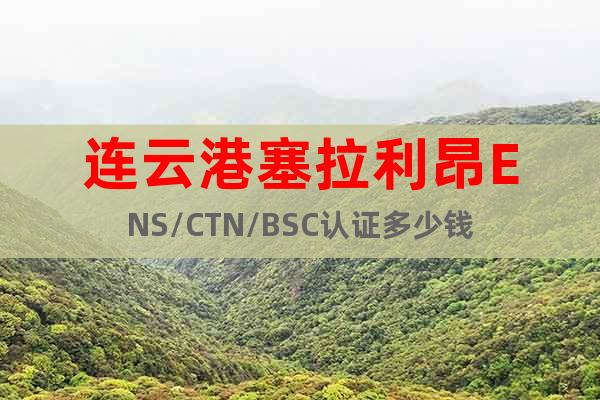连云港塞拉利昂ENS/CTN/BSC认证多少钱