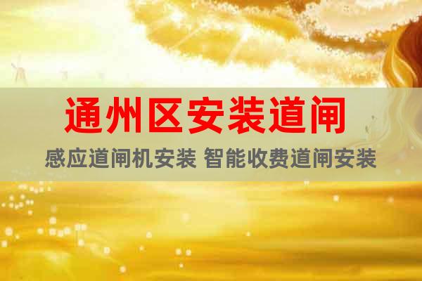 通州區(qū)安裝道閘 感應(yīng)道閘機(jī)安裝 智能收費(fèi)道閘安裝