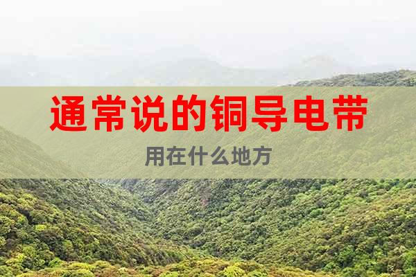 通常說的銅導(dǎo)電帶用在什么地方