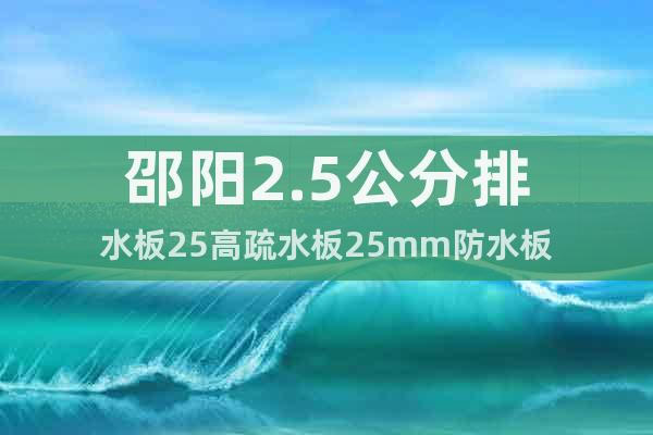 邵阳2.5公分排水板25高疏水板25mm防水板