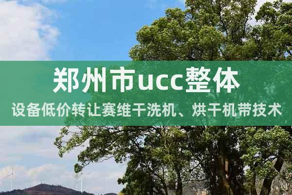 郑州市ucc整体设备低价转让赛维干洗机、烘干机带技术带保修
