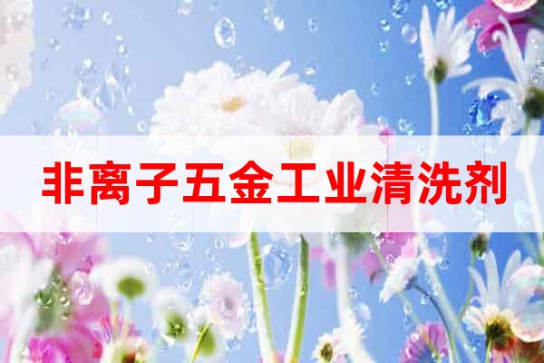 非離子五金工業(yè)清洗劑
