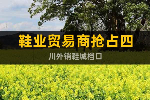 鞋業(yè)貿(mào)易商搶占四川外銷鞋城檔口