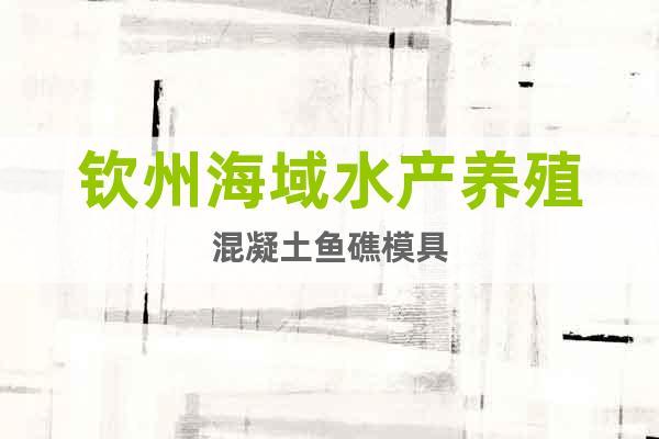 欽州海域水產(chǎn)養(yǎng)殖混凝土魚礁模具