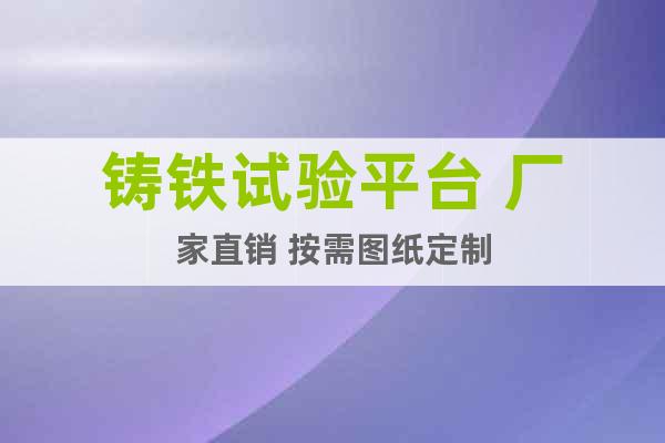 鑄鐵試驗平臺 廠家直銷 按需圖紙定制