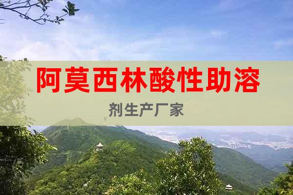 阿莫西林酸性助溶劑生產(chǎn)廠家