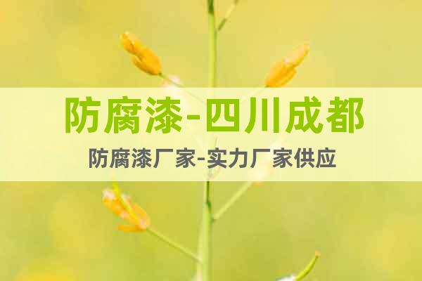 防腐漆-四川成都防腐漆廠家-實力廠家供應(yīng)