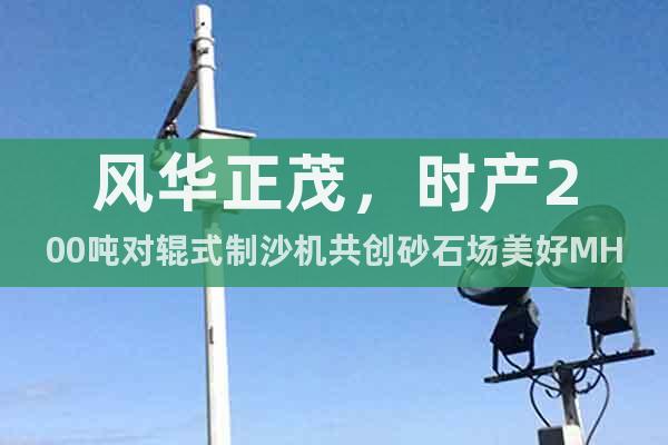 風(fēng)華正茂，時產(chǎn)200噸對輥式制沙機共創(chuàng)砂石場美好MHM