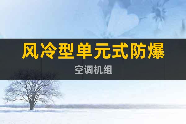 風(fēng)冷型單元式防爆空調(diào)機組
