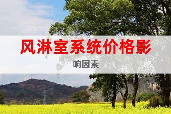 風(fēng)淋室系統(tǒng)價(jià)格影響因素