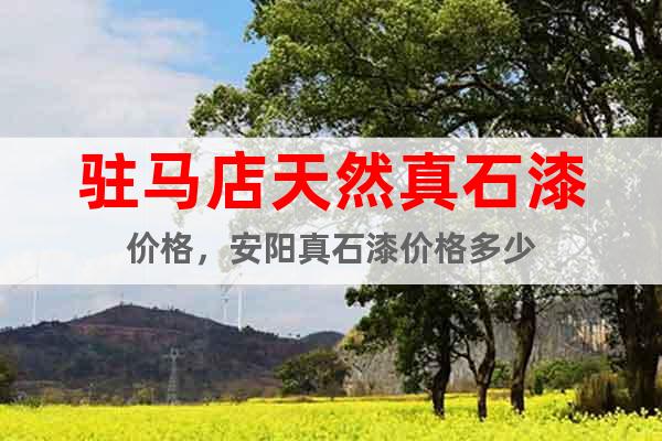 駐馬店天然真石漆價格，安陽真石漆價格多少
