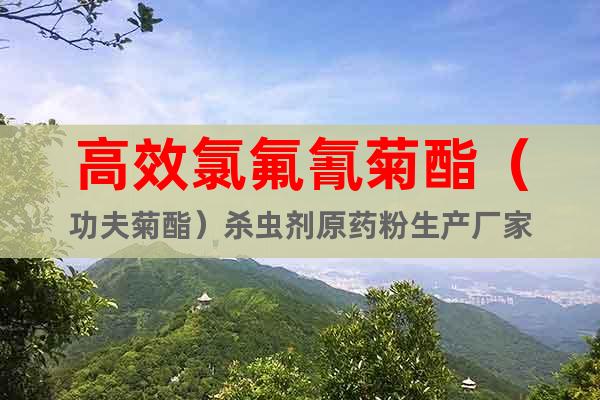 高效氯氟氰菊酯（功夫菊酯）殺蟲劑原藥粉生產廠家