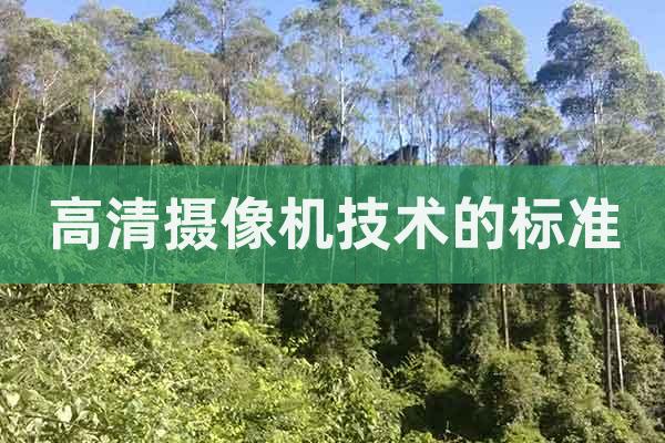 高清攝像機(jī)技術(shù)的標(biāo)準(zhǔn)