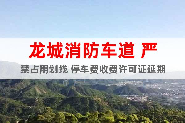 龍城消防車道 嚴禁占用劃線 停車費收費許可證延期