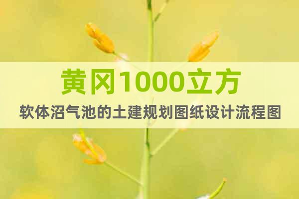 黃岡1000立方軟體沼氣池的土建規(guī)劃圖紙設(shè)計流程圖