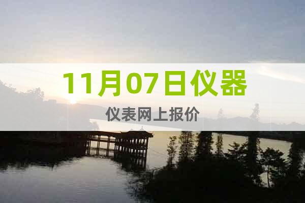 11月07日儀器儀表網(wǎng)上報價