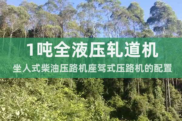 1噸全液壓軋道機 坐人式柴油壓路機座駕式壓路機的配置優(yōu)勢