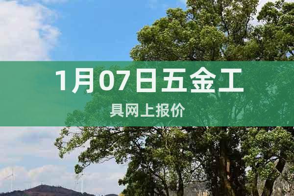 1月07日五金工具網上報價