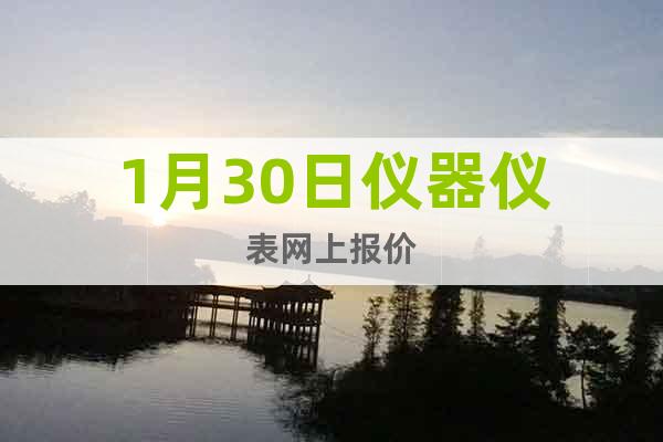 1月30日儀器儀表網(wǎng)上報(bào)價(jià)